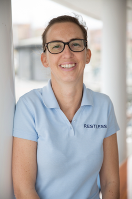 Lien in her stewardess uniform on board M/Y Restless | National Careers Week 2024